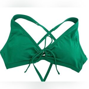💚Kona Sol Emerald Green Strappy Bikini Top- Size Medium